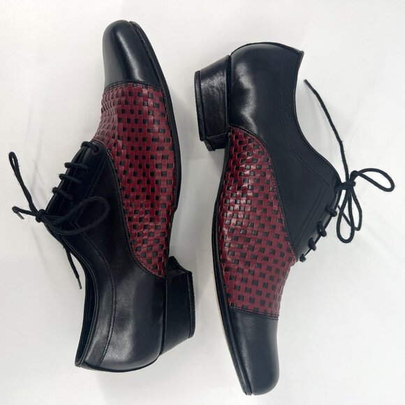 Suipacha 256 Tango Professional Dance Shoes Leather Sole‎ Cap Toe Woven Size 9 - Picture 3 of 12